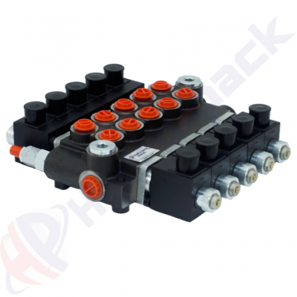 product Magnetgesteuertes Regelventil 80 Liter, 5Z80 , 5 Spulen , G 1/2" , open center Spule, 24 V image thumb